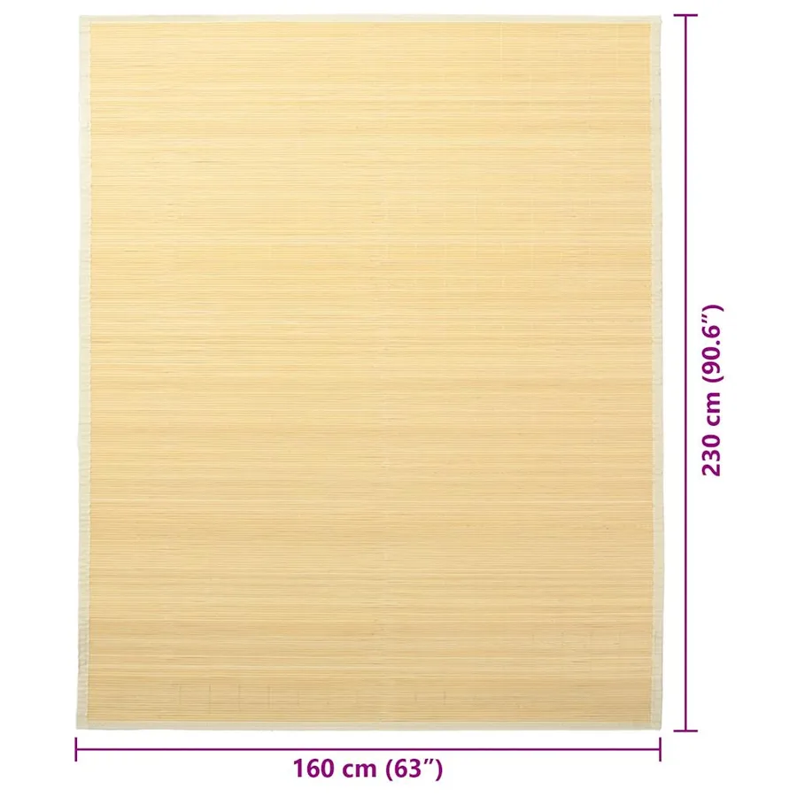 Tapis en bambou 160x230 cm Naturel - 7