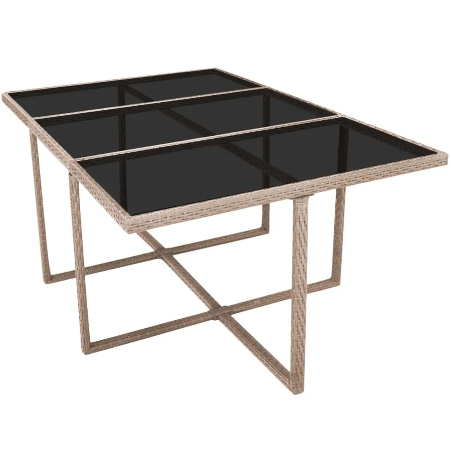 Ensemble à manger d’extérieur et coussins 11 pcs Résine tressée - 5