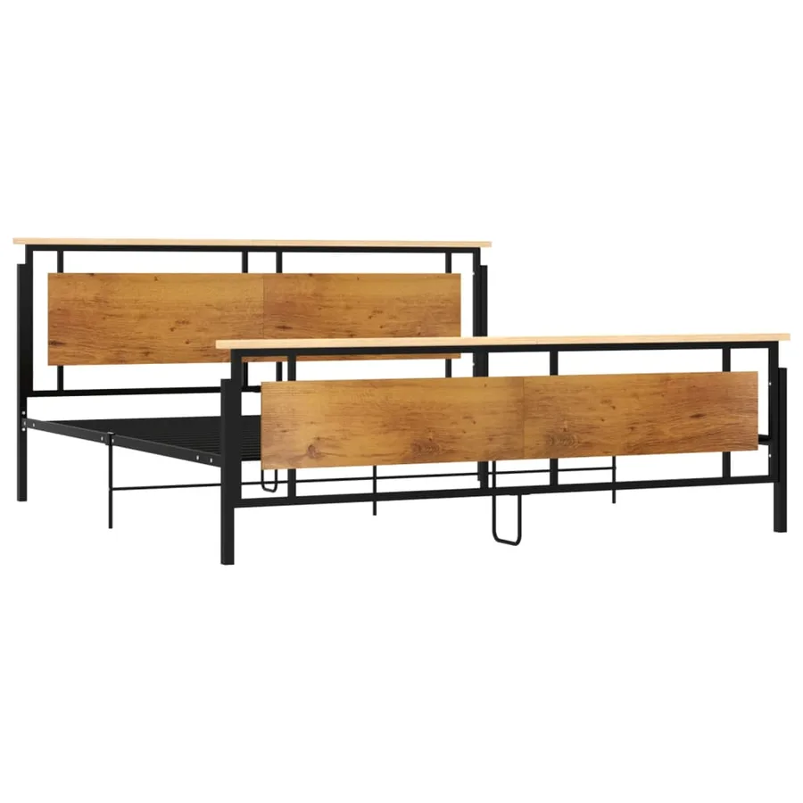 Cadre de lit sans matelas métal 200x200 cm - 3