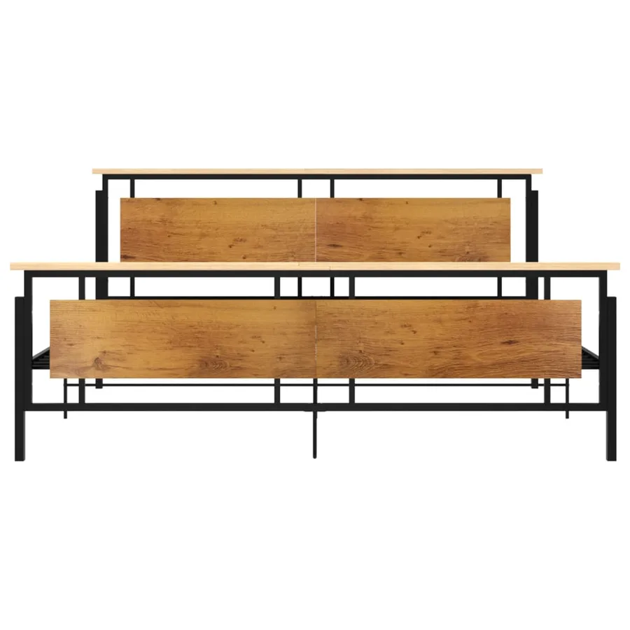 Cadre de lit sans matelas métal 200x200 cm - 4