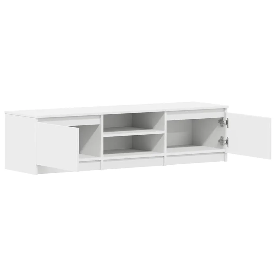 Meuble TV Blanc 140x40x35,5 cm Bois d'ingénierie - 5