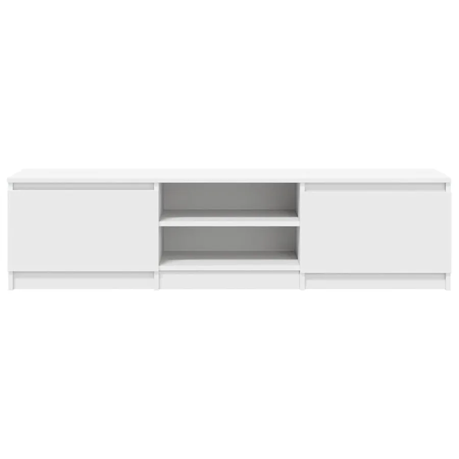 Meuble TV Blanc 140x40x35,5 cm Bois d'ingénierie - 6