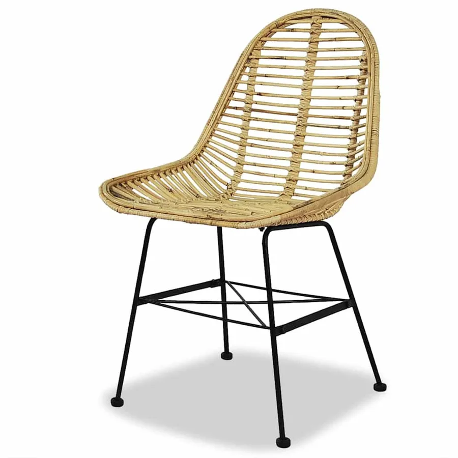 Chaises à manger lot de 2 rotin naturel - 3