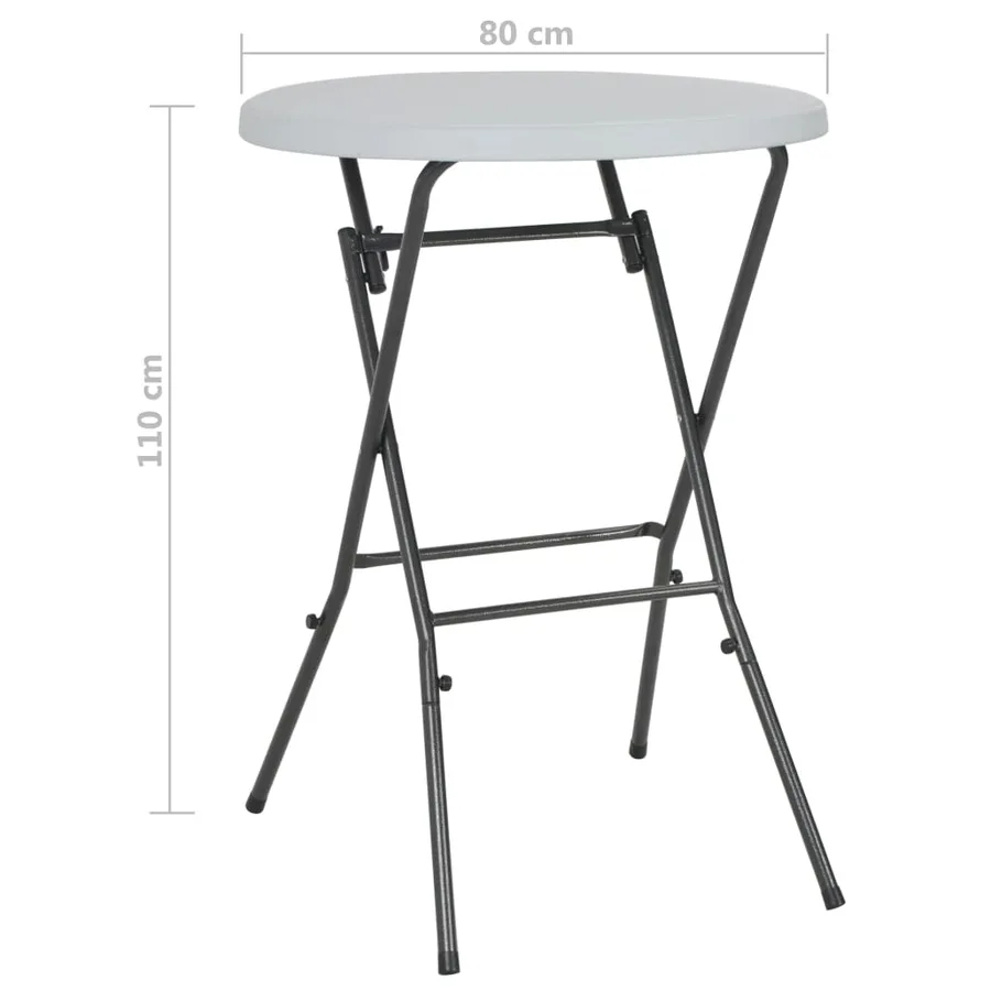 Table de bar pliante Blanc 80 x 110 cm PEHD - 6