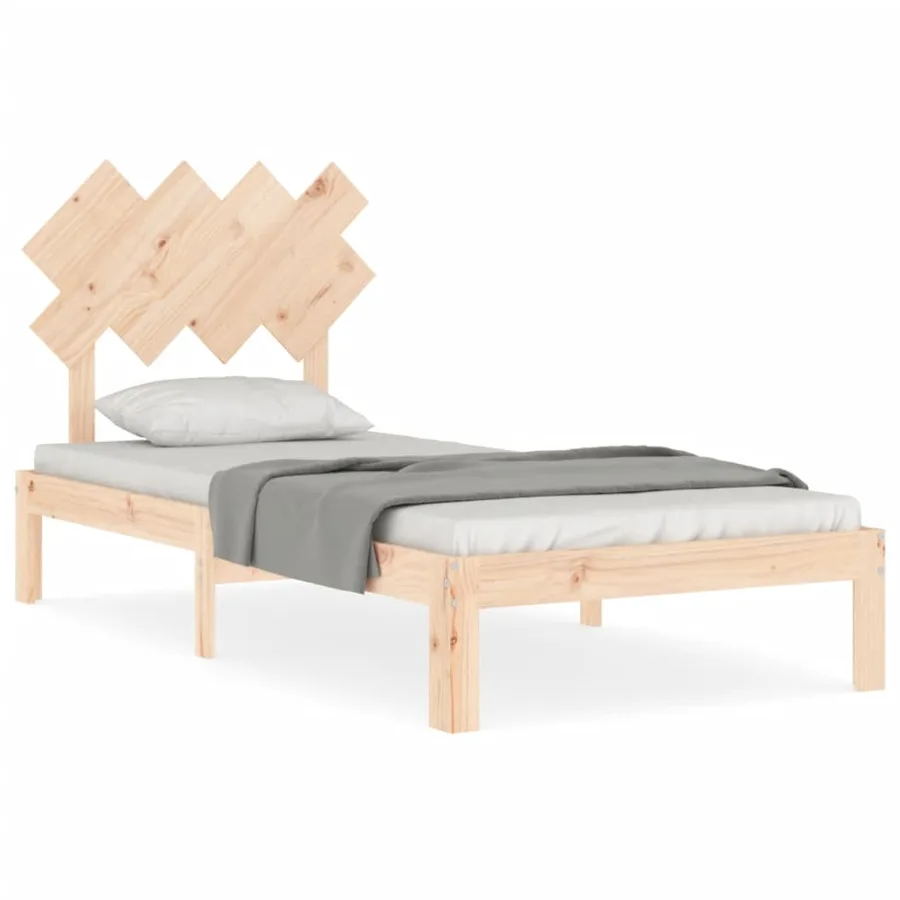 Cadre de lit sans matelas bois de pin massif - 2