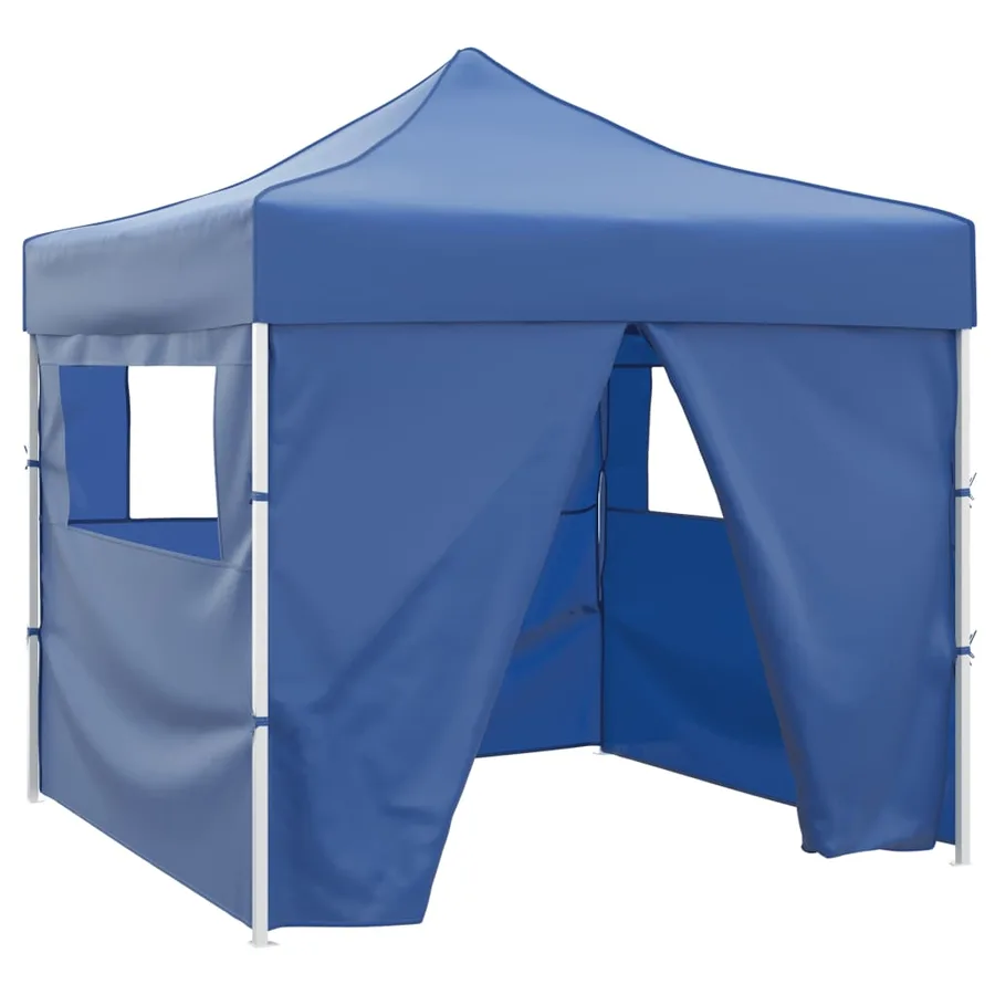 Tente pliable avec 4 parois Bleu 3 x 3 m - 3