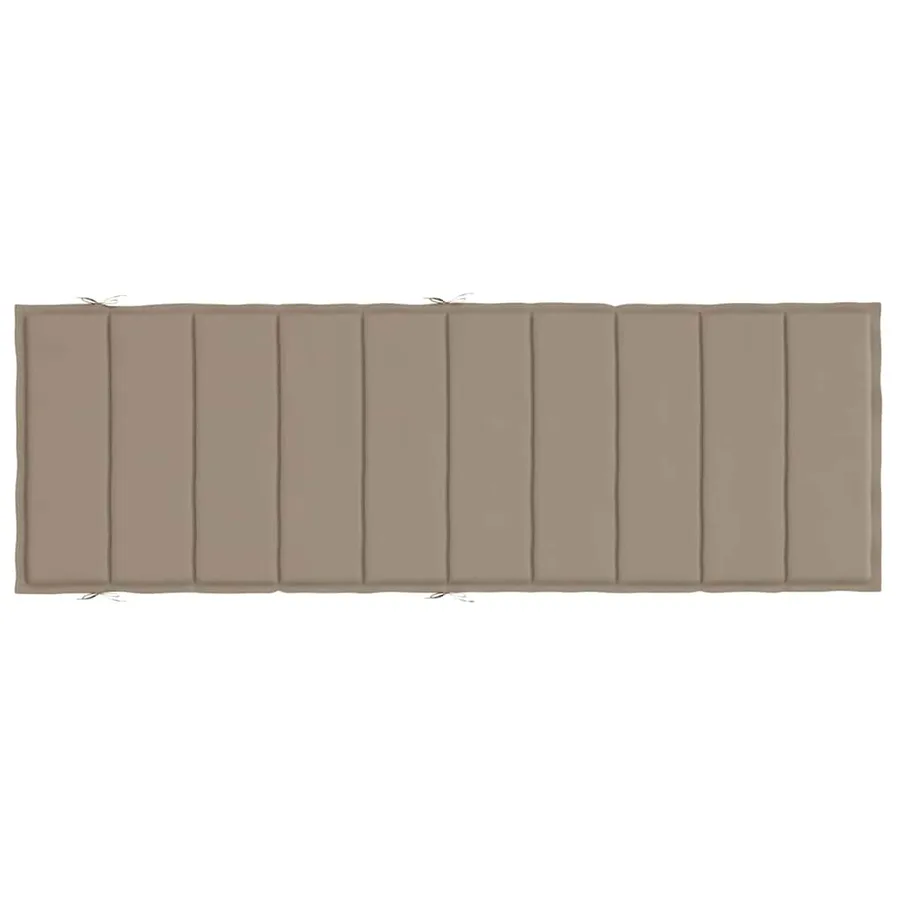 Coussin de chaise longue taupe 186x58x4 cm tissu oxford - 5