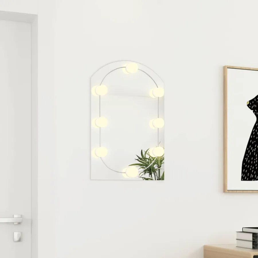 Miroir avec éclairage LED 60x40 cm Verre Arche - 3