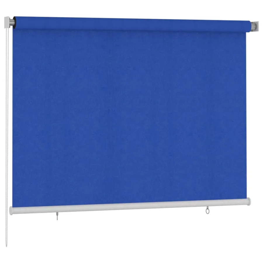 Store roulant d'extérieur 205 (l) x 140 (H) cm bleu HDPE - 2
