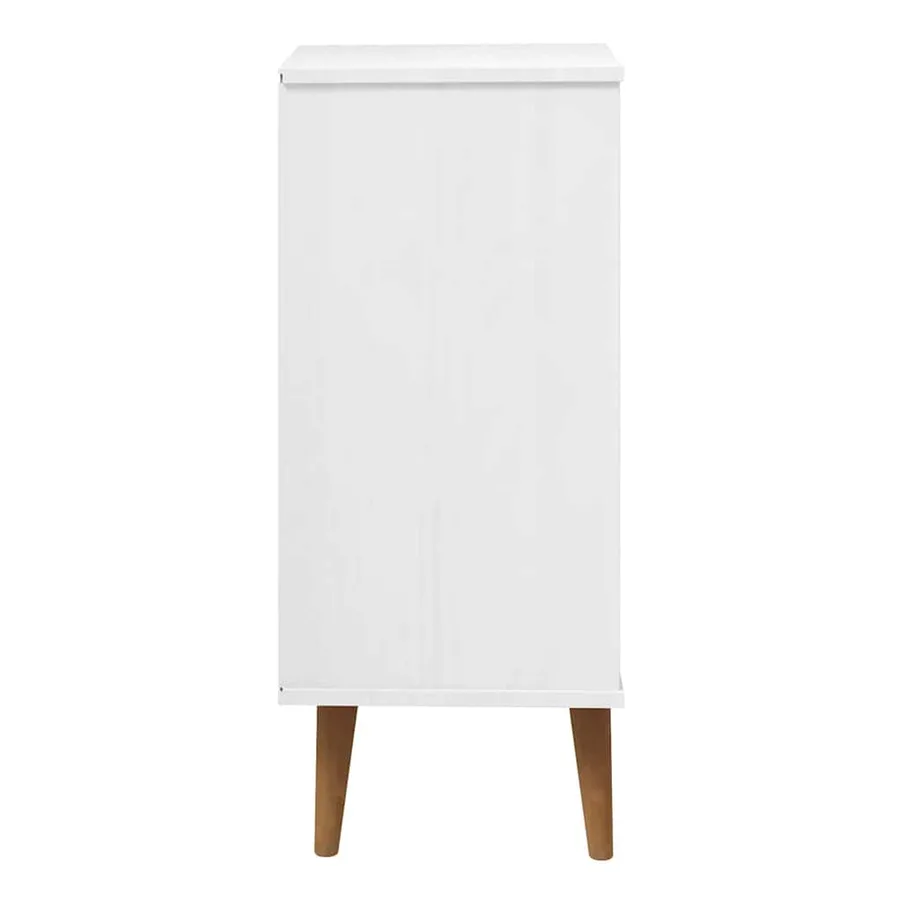 Commode MOLDE Blanc 40x35x82 cm Bois de pin massif - 6