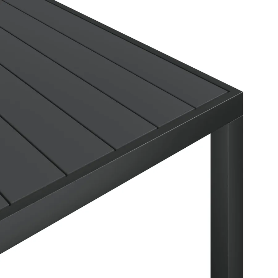 Ensemble à manger de jardin 7 pcs noir aluminium - 10