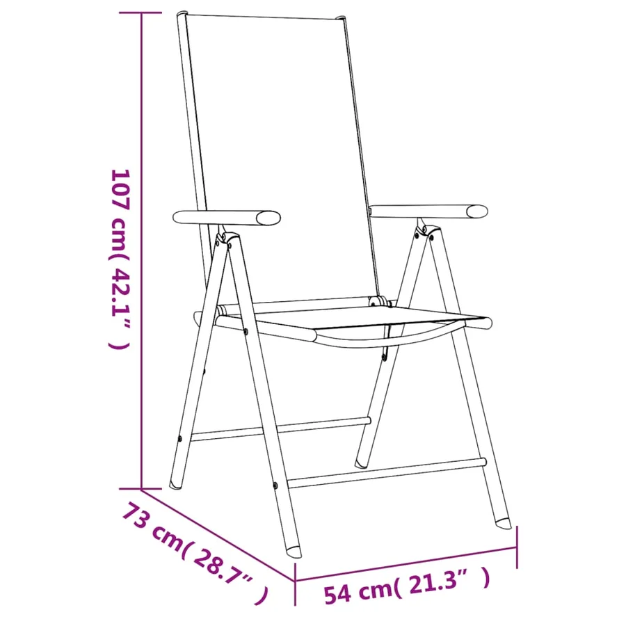 Ensemble à manger de jardin 7 pcs noir aluminium - 11