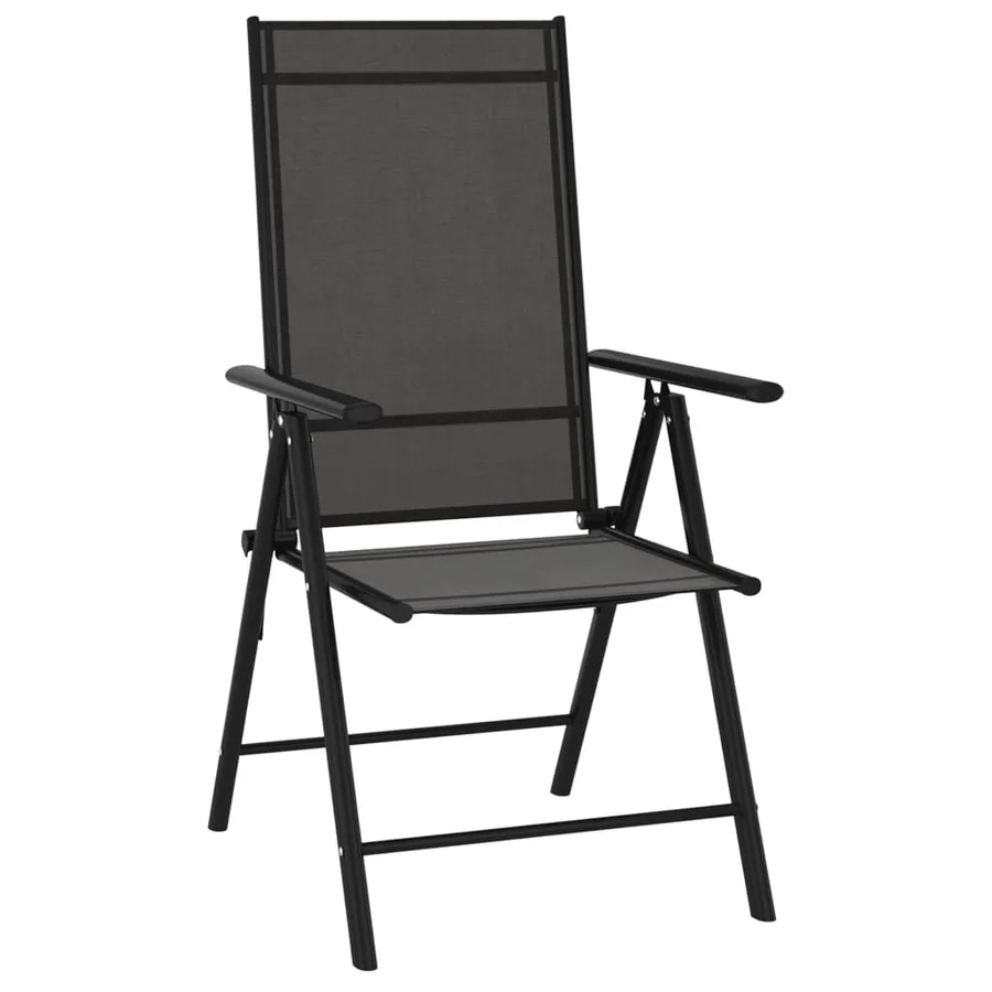 Ensemble à manger de jardin 7 pcs noir aluminium - 4