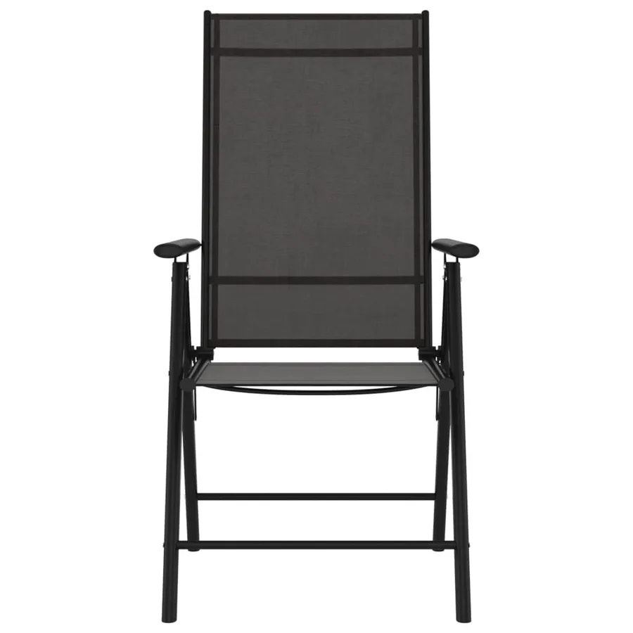 Ensemble à manger de jardin 7 pcs noir aluminium - 5
