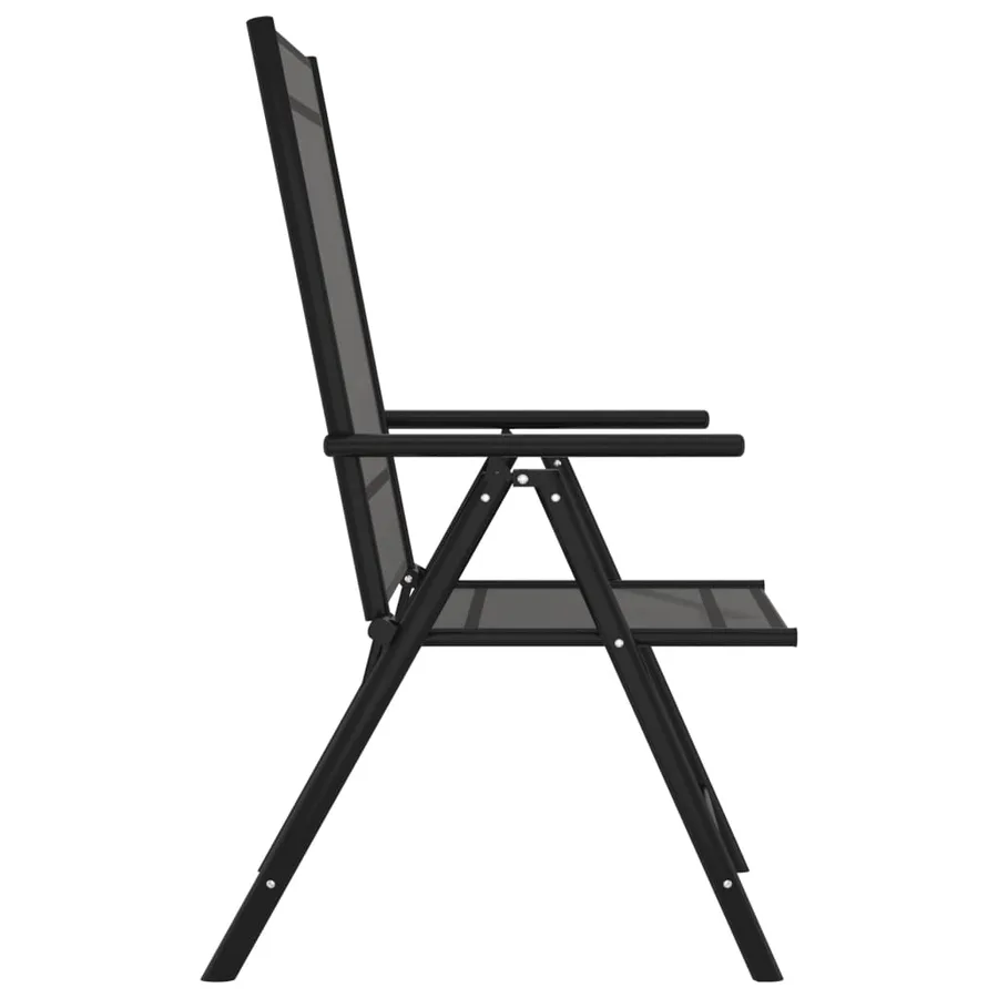 Ensemble à manger de jardin 7 pcs noir aluminium - 6
