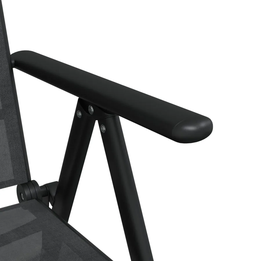 Ensemble à manger de jardin 7 pcs noir aluminium - 8
