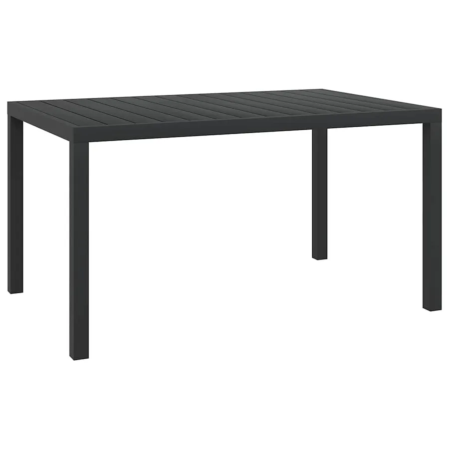 Ensemble à manger de jardin 7 pcs noir aluminium - 9