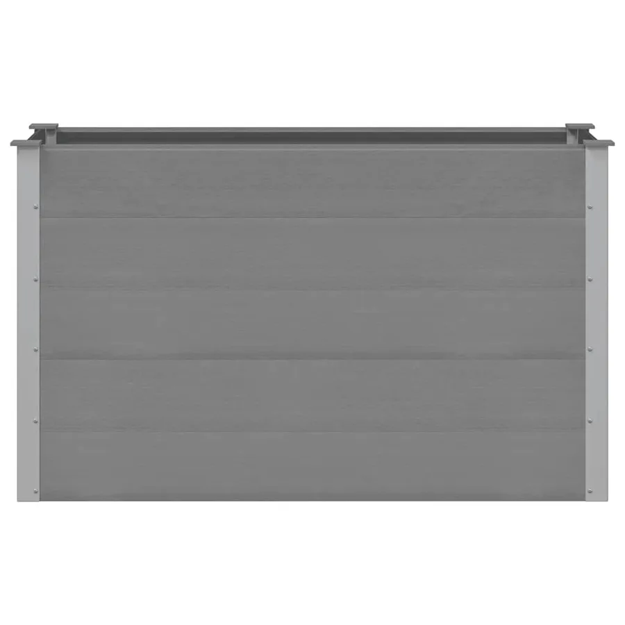 Lit surélevé de jardin WPC 150x50x91 cm Gris - 3
