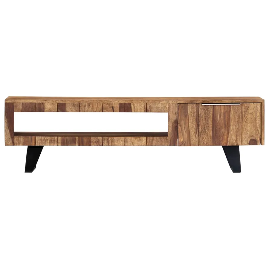 Meuble TV 140x30x40 cm Bois massif - 2