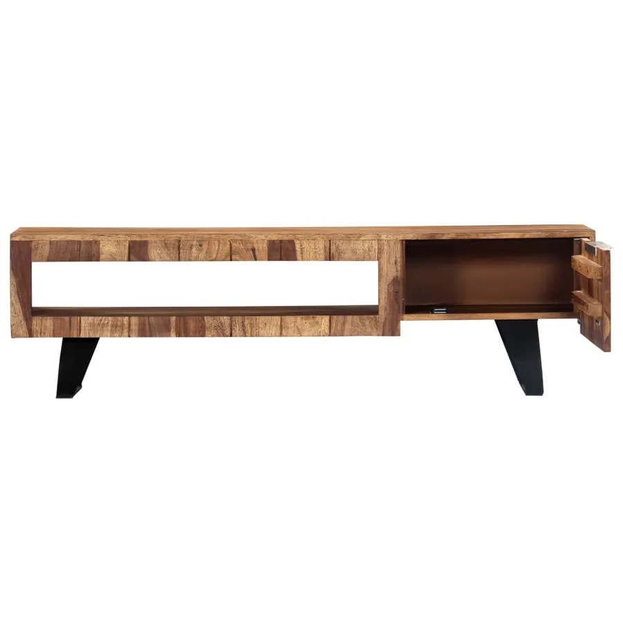 Meuble TV 140x30x40 cm Bois massif - 3