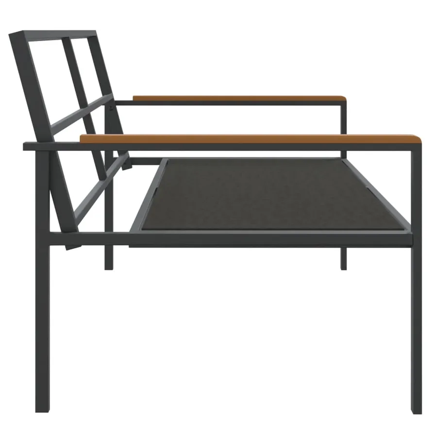 Salon de jardin avec coussins 4 pcs anthracite acier - 11