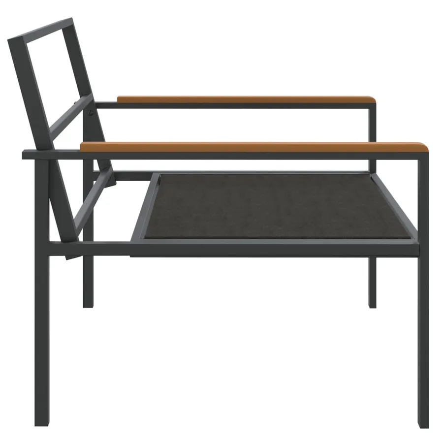 Salon de jardin avec coussins 4 pcs anthracite acier - 7