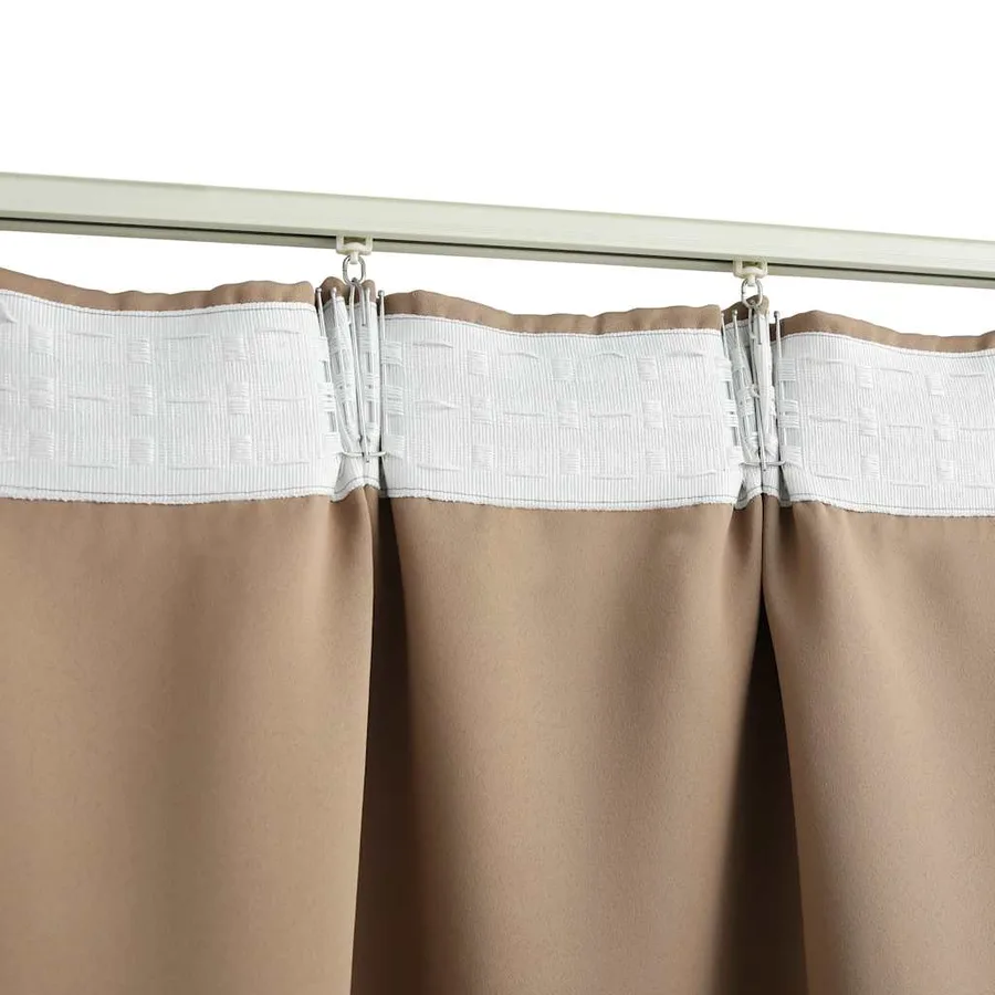 Rideaux occultants avec crochets 2 pcs Taupe 140x225 cm - 4
