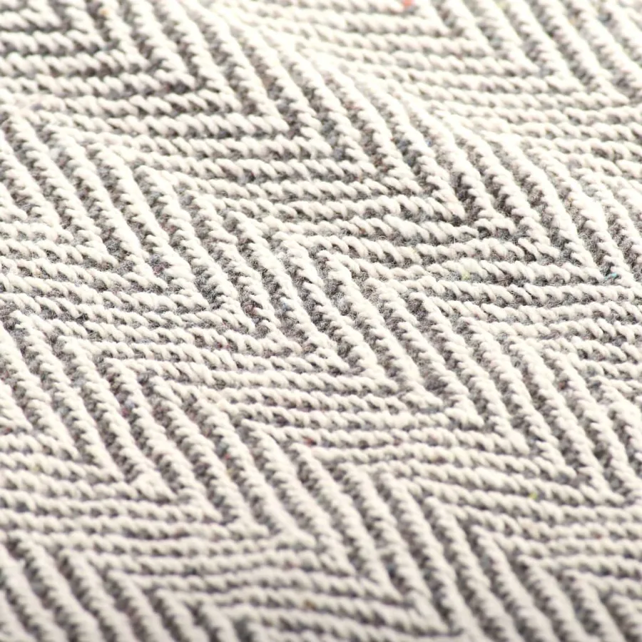 Couverture coton à chevrons 160x210 cm Gris - 6