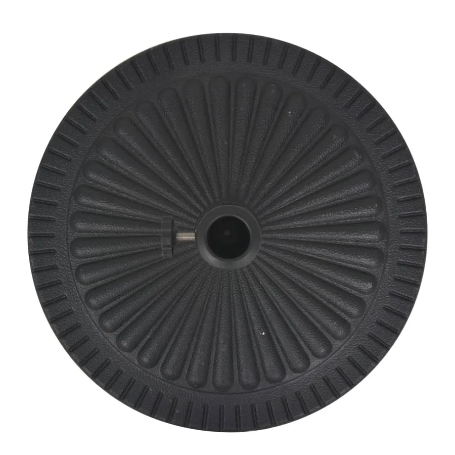 Socle de parasol Résine Rond Noir 14 kg - 4