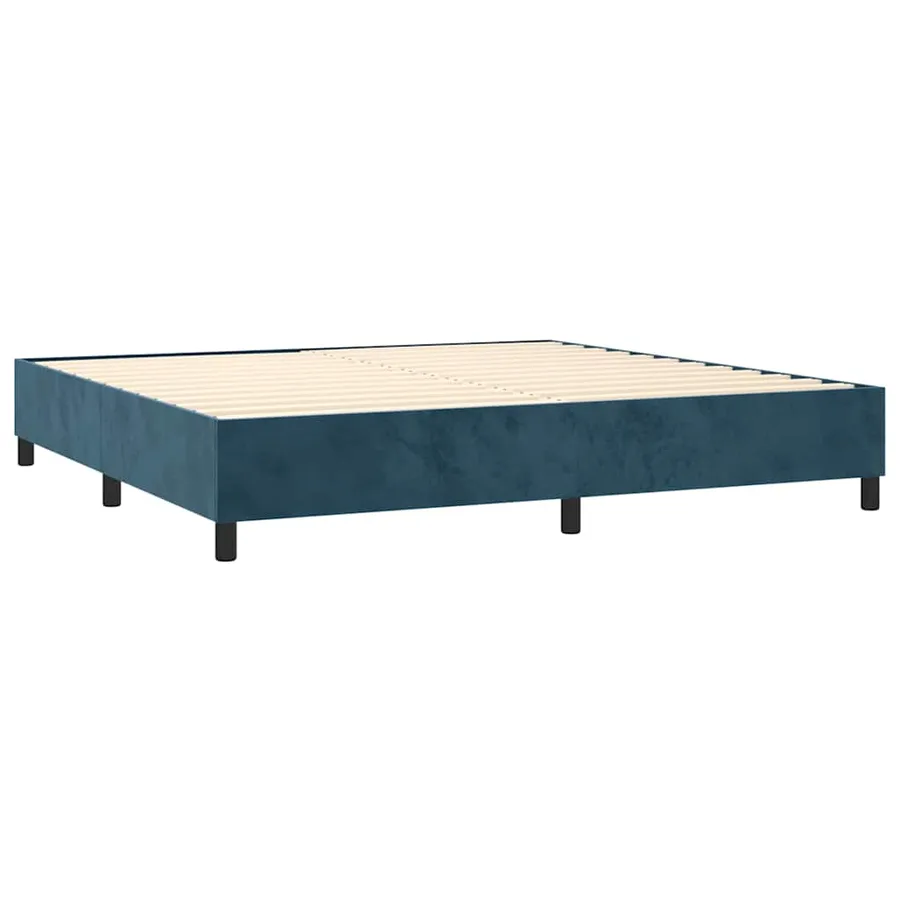 Sommier à lattes de lit matelas LED Bleu foncé 200x200 cm - 5