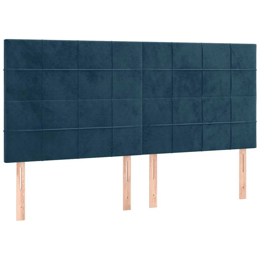 Sommier à lattes de lit matelas LED Bleu foncé 200x200 cm - 7