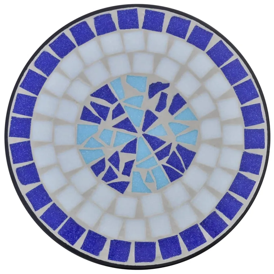 Table d'appoint Mosaïque Bleu et blanc - 3