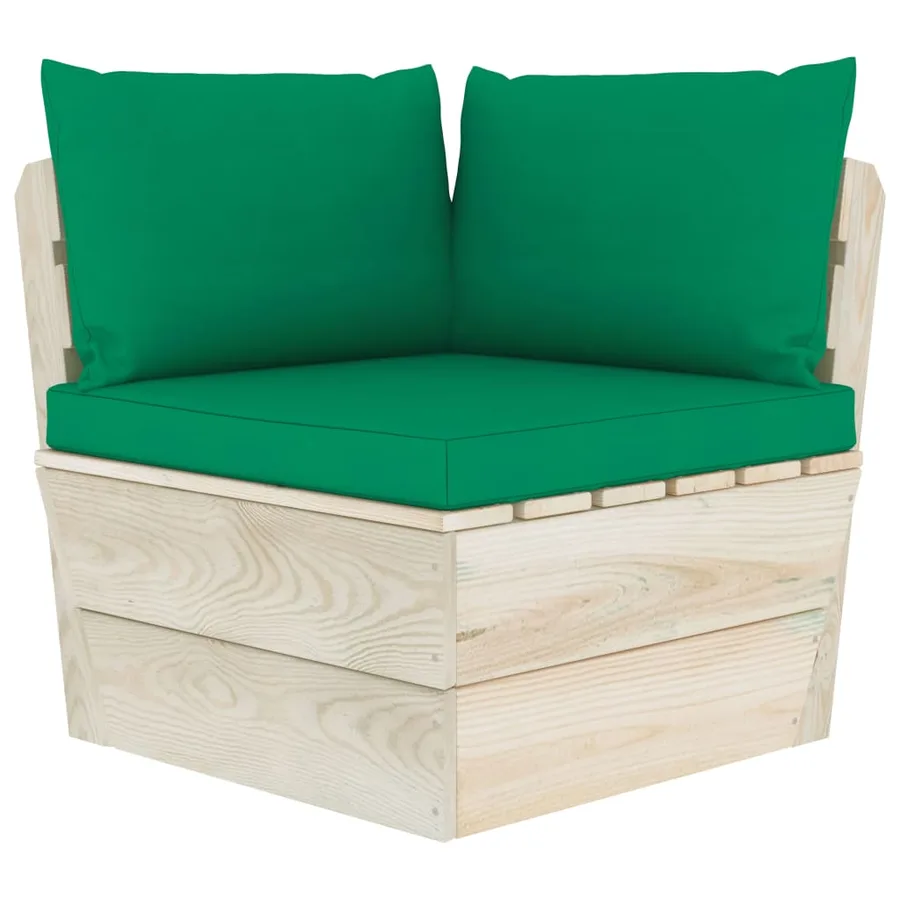 Canapé palette à 2 places de jardin avec coussins Bois d'épicéa - 4