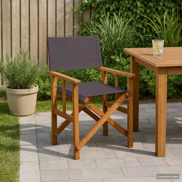 Chaises de metteur en scène lot de 2 Bois massif d'acacia