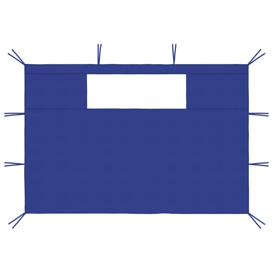 Parois latérales de belvédère avec fenêtres 2 pcs Bleu - 2