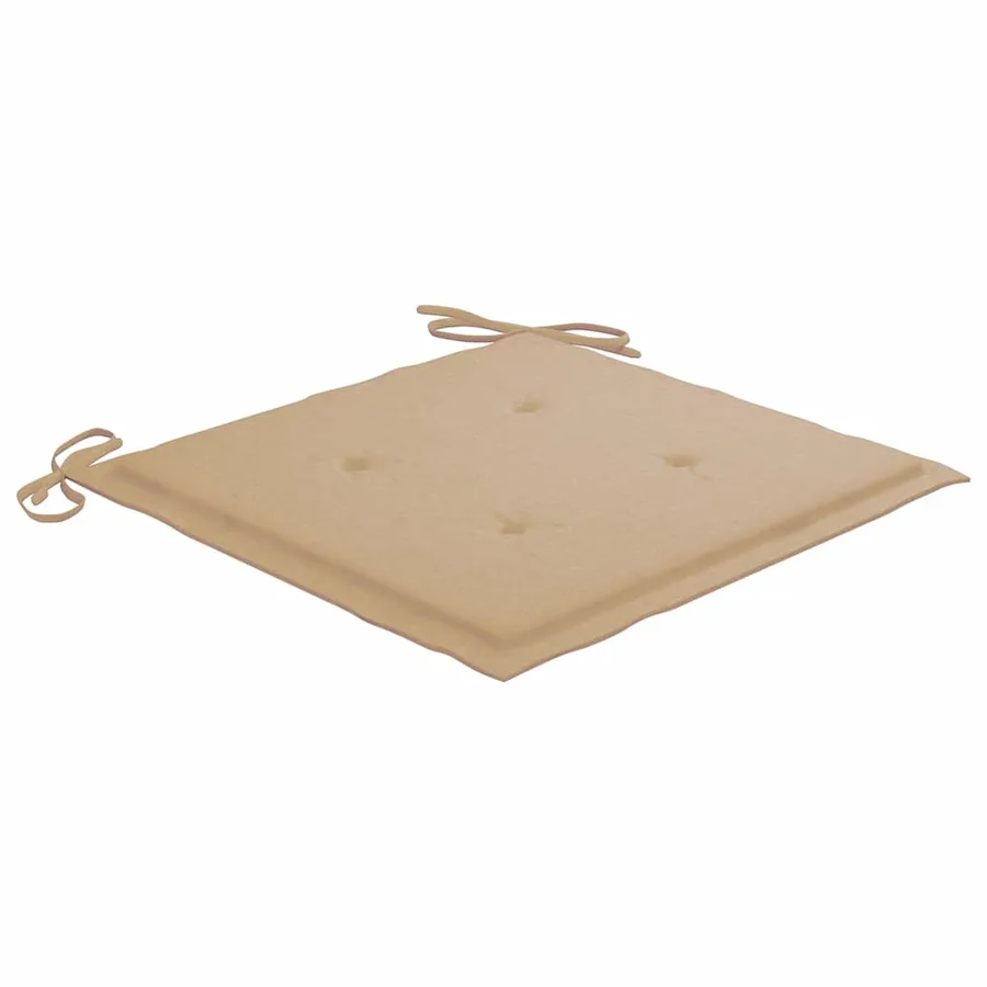 Chaises de jardin empilables avec coussins lot de 4 Teck solide - 8