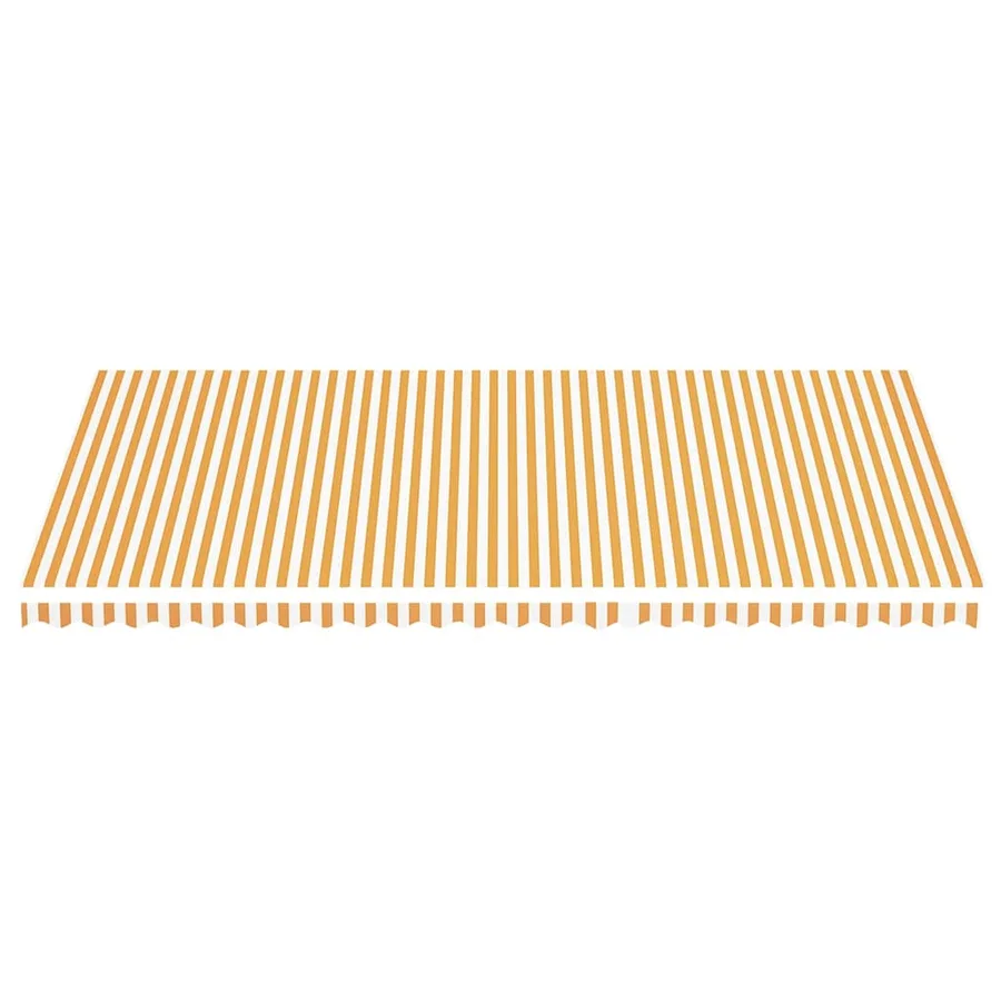 Tissu de remplacement pour auvent jaune et blanc 6x3,5 m polyester - 3