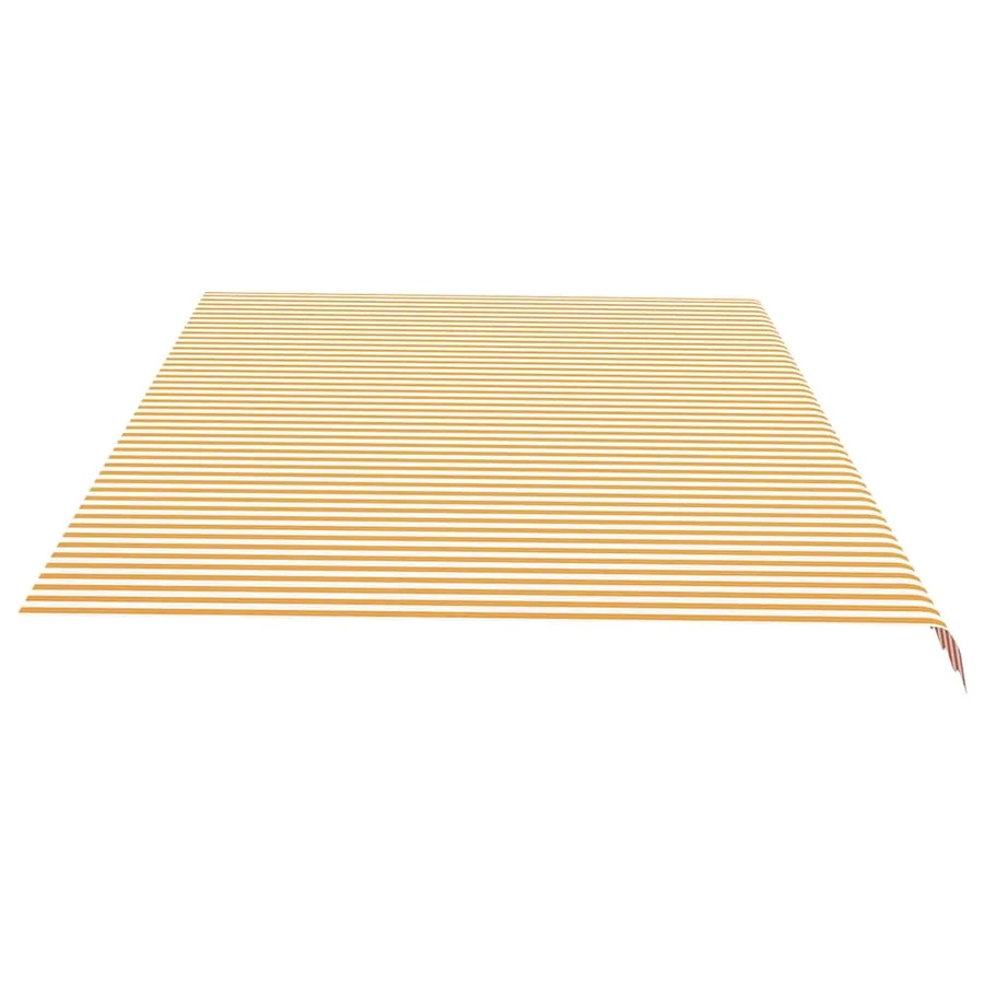 Tissu de remplacement pour auvent jaune et blanc 6x3,5 m polyester - 4