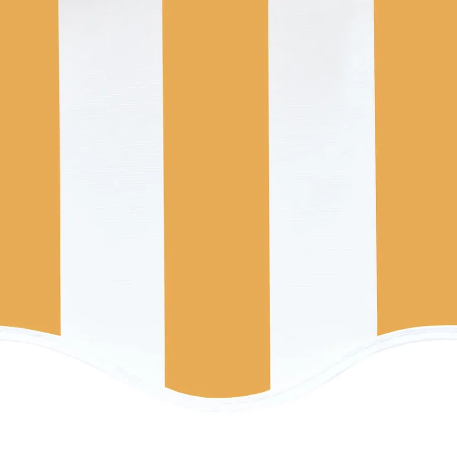 Tissu de remplacement pour auvent jaune et blanc 6x3,5 m polyester - 5