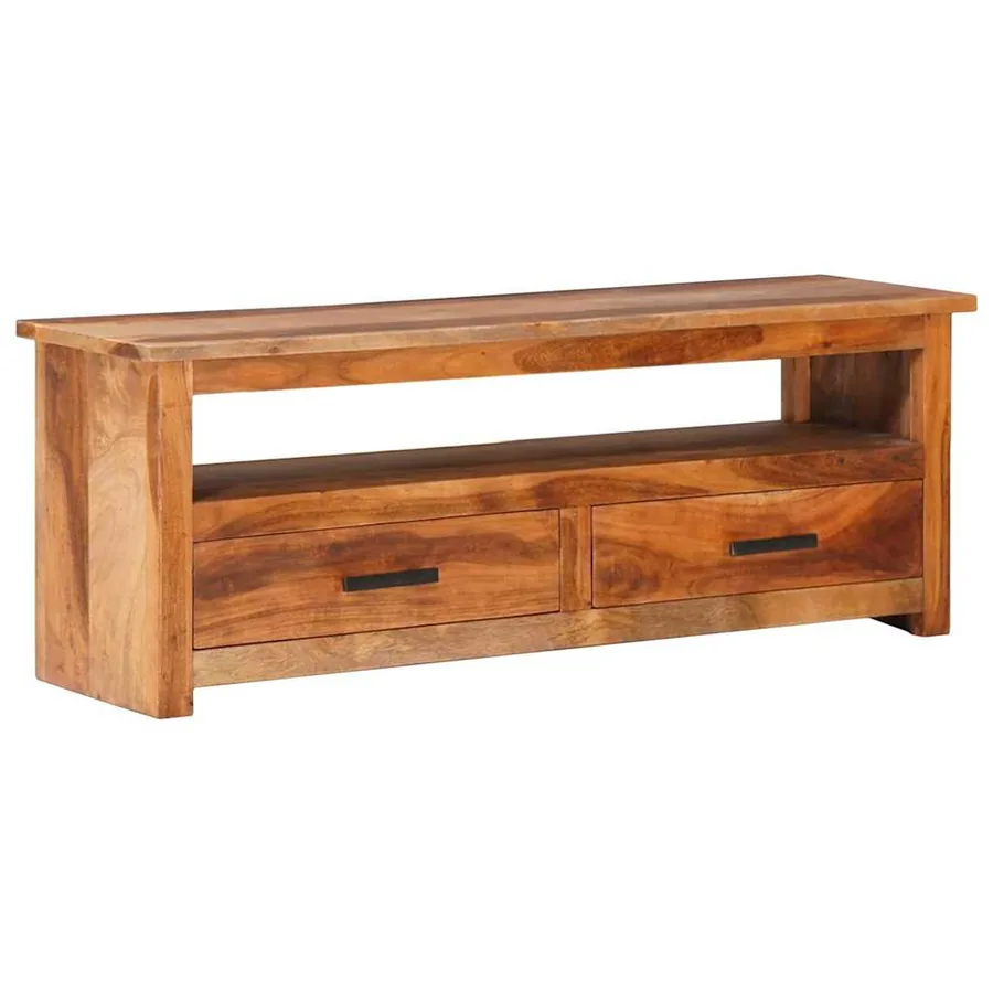 Meuble TV 118x30x40 cm Bois massif