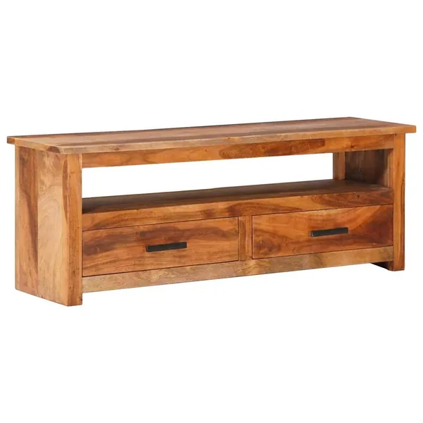 Meuble TV 118x30x40 cm Bois massif