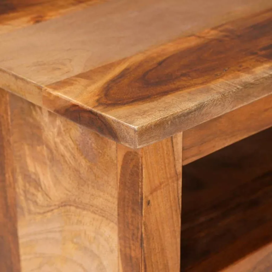 Meuble TV 118x30x40 cm Bois massif - 5