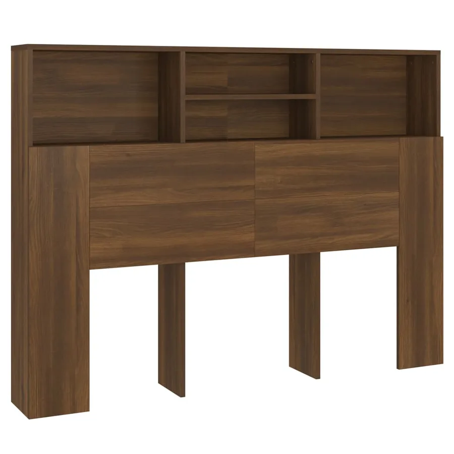 Armoire de tête de lit Chêne marron 140x19x103,5 cm - 2