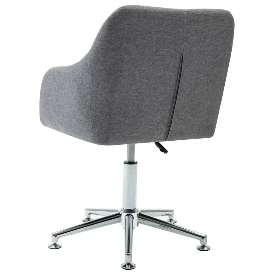 Chaises pivotantes à manger lot de 4 gris clair tissu - 6