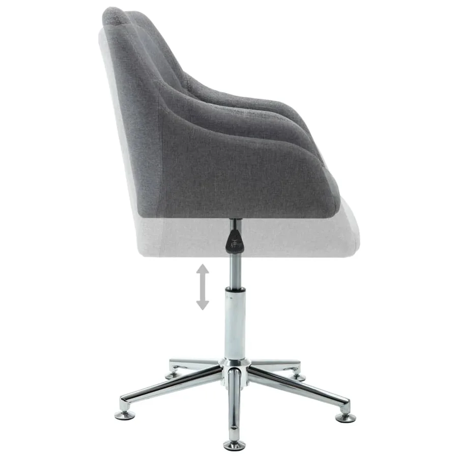 Chaises pivotantes à manger lot de 4 gris clair tissu - 7