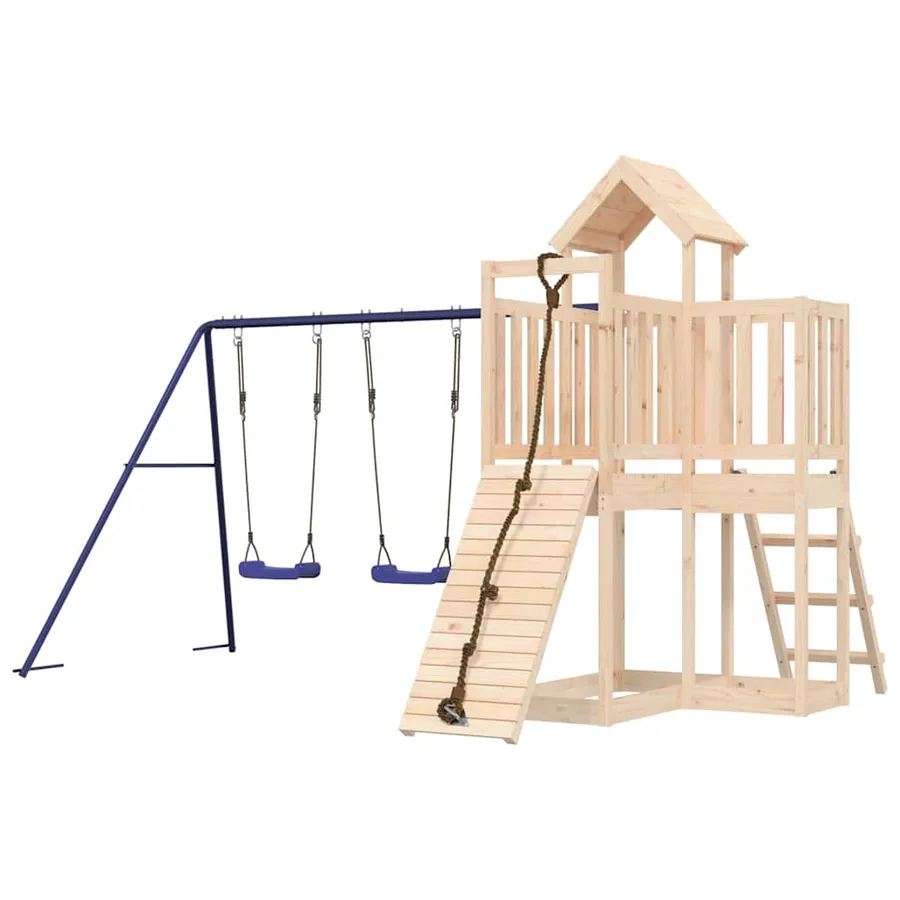 Aire de jeux d'extérieur bois de pin massif - 3