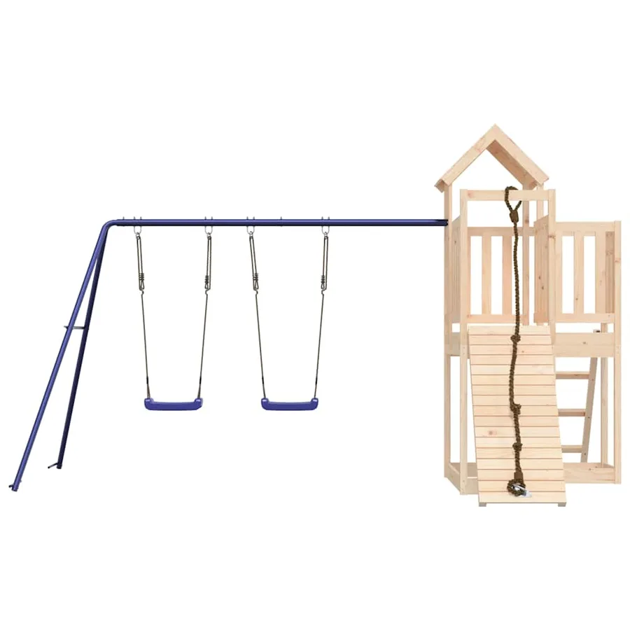 Aire de jeux d'extérieur bois de pin massif - 4