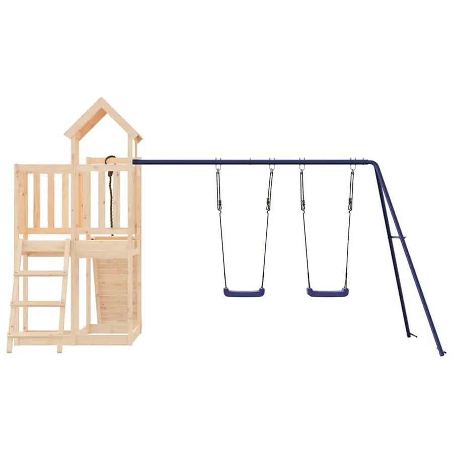 Aire de jeux d'extérieur bois de pin massif - 7