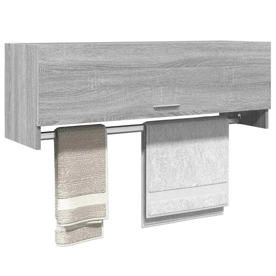 Garde-robe Sonoma gris 100x32,5x35 cm Bois d'ingénierie - 4