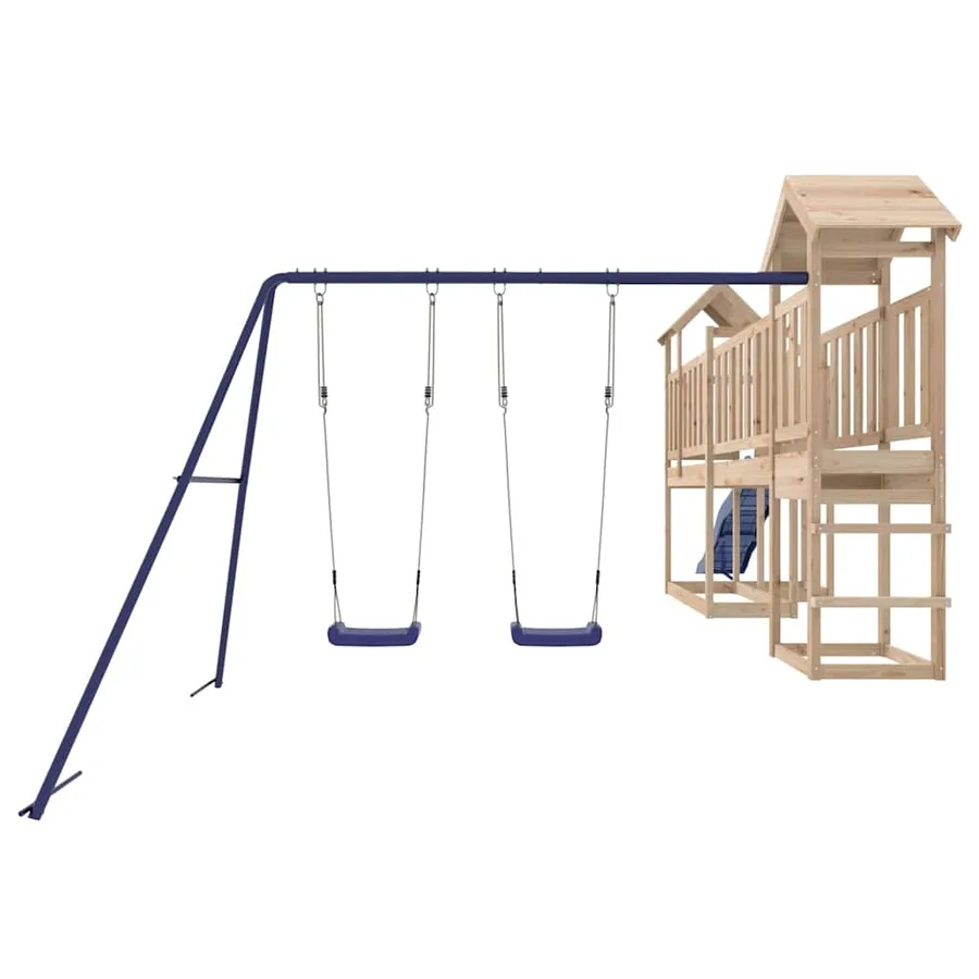 Aire de jeux d'extérieur bois de pin massif - 7